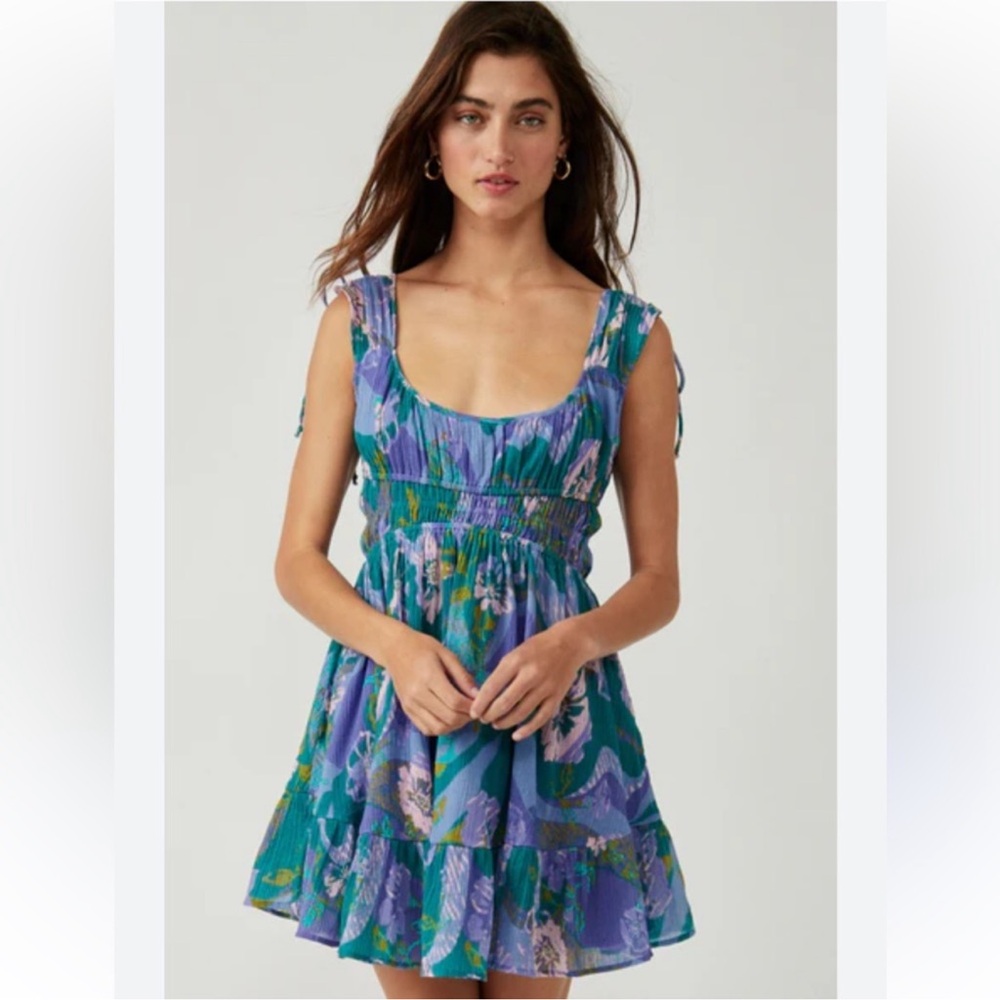 Free People Vernon Printed Mini Dress Size Large